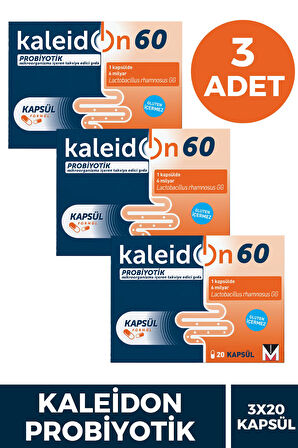 Kaleidon 60 mg 20 Kapsül 3 Adet