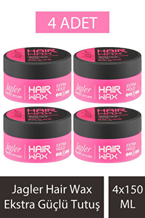 Jagler Hair Wax Ekstra Güçlü Tutuş 150 ml 4 Adet