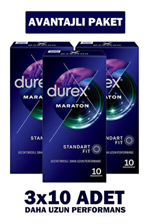 Durex Maraton Geciktiricili Prezervatif 10'lu 3 Adet