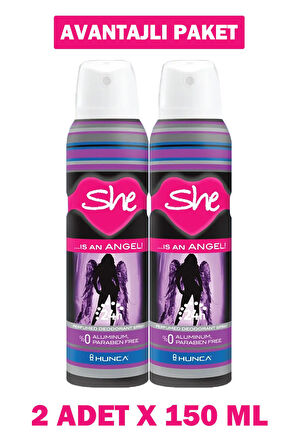 She Is An Angel Kadın Deodorant 150 ml 2 Adet