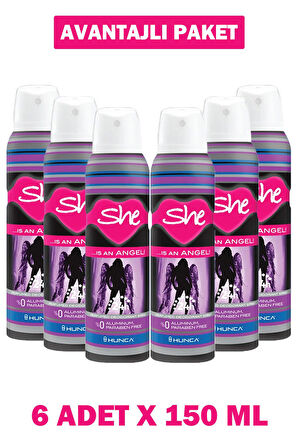 She Is An Angel Kadın Deodorant 150 ml 6 Adet