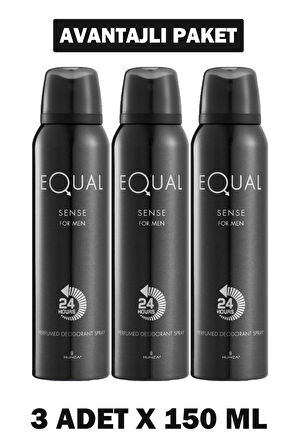 Equal Deodorant Sense Bay 150 ml 3 Adet