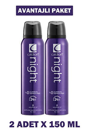 Caldion Night Deodorant Erkek 150 ml 2 Adet