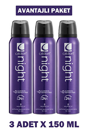 Caldion Night Deodorant Erkek 150 ml 3 Adet