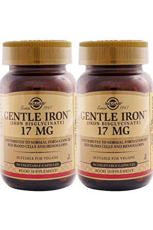 Solgar Gentle Iron 17mg 90 Kapsül 2 Adet