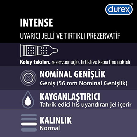 Durex Intense Prezervatif 10'lu 3 Adet