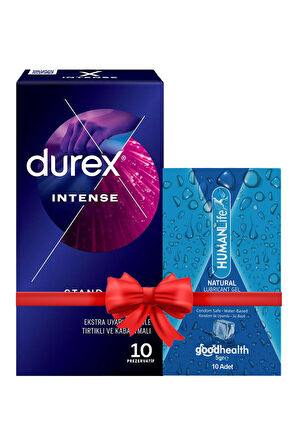 Durex Intense Prezervatif 10'lu + HumanLife 5 gr X 10 Doğal Jel Lubricant
