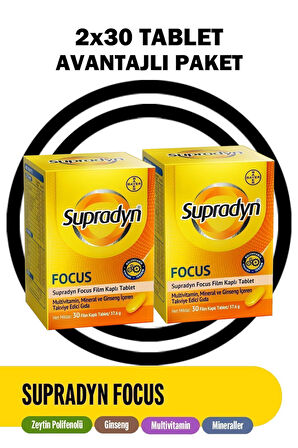 Supradyn Focus 30 Tablet 2 Adet