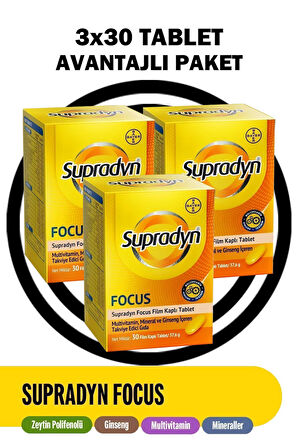 Supradyn Focus 30 Tablet 3 Adet