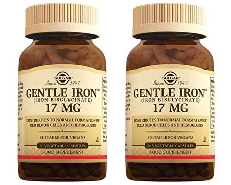 Solgar Gentle Iron 17 mg 90 Kapsül 2 Adet