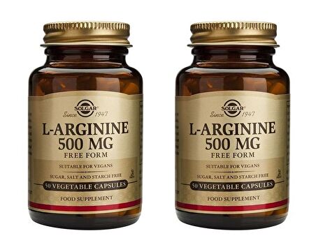 Solgar L-Arginine 500 mg 50 Kapsül 2 Adet