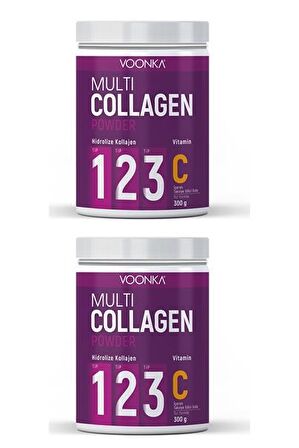 Voonka Multi Collagen Powder 300 gr 2 Adet