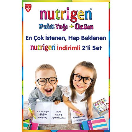 Nutrigen Balık Yağı 200 ml + Üzüm Çekirdeği Ekstresi 200 ml (2'şer Adet)