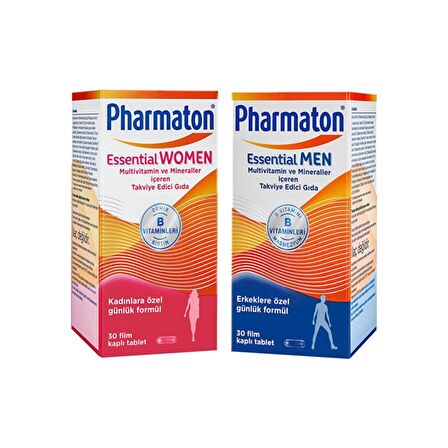 Pharmaton Essential Women 30 Tablet + Pharmaton Essential Men 30 Tablet