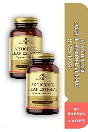 SOLGAR ARTİCHOKE LEAF EXTRACT 60 KAPSÜL 2 ADET