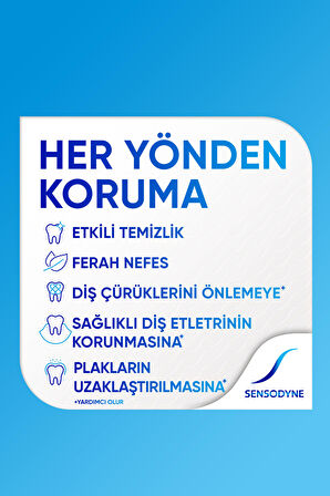 Sensodyne Diş Macunu Tam Koruma ve Beyazlatıcı 50 ml 3 Adet