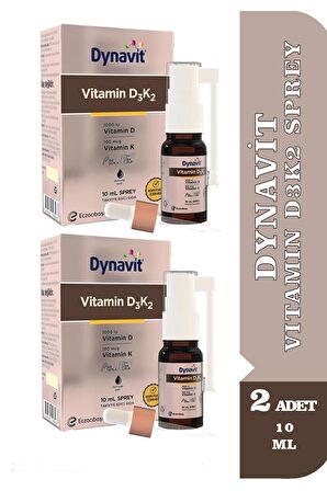 Dynavit Vitamin D3K2 Sprey 10 ml 2 Adet