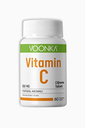 Voonka Vitamin-C Portakal Aromalı Takviye Edici Gıda 60 Tablet