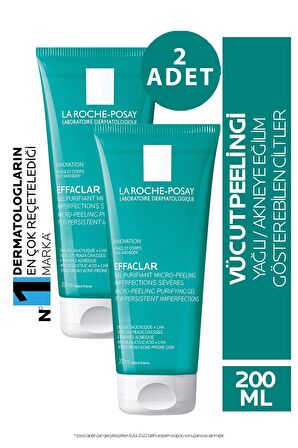 La Roche Posay Effaclar Gel Purifying Micro Peeling 200 ml 2 Adet