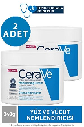 Cerave Nemlendirici Krem Kuru ve Çok Kuru Ciltler 340 ml 2 Adet