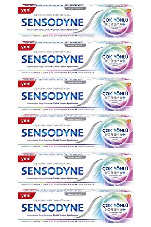 Sensodyne Çok Yönlü Koruma Gelişmiş Beyazlık 50 ml 6 Adet