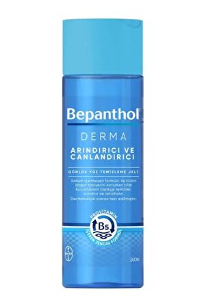 Bepanthol Derma Arındırıcı ve Canlandırıcı Yüz Temizleme Jeli 200 ml + Dudak Bakım Kremi 7,5 ml Hediye 2 Adet