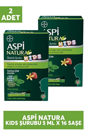 Aspinatura Kids Öksürük Şurubu 5 ml x 16 Saşe 2 Adet