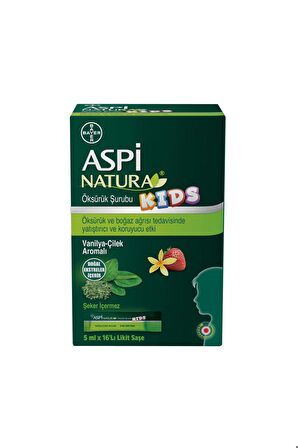 Aspinatura Kids Öksürük Şurubu 5 ml x 16 Saşe 2 Adet