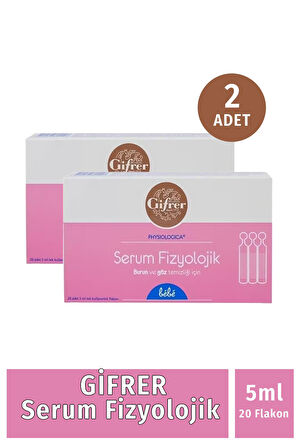 Gifrer Serum Fizyolojik 5 ml x 20 Flakon 2 Adet