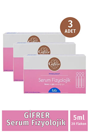 Gifrer Serum Fizyolojik 5 ml x 20 Flakon 3 Adet