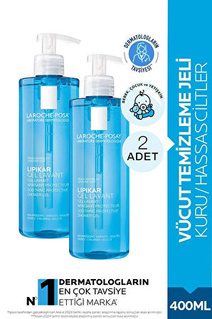 La Roche Posay Lipikar Gel Lavant 400 ml 2 Adet