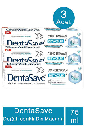 Dentasave Aşındırmayan Beyazlık Diş Macunu 75 ml 3 Adet