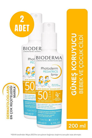 Bioderma Photoderm Pediatrics Spray SPF50+ 200 ml 2 Adet