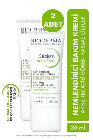 Bioderma Sebium Sensitive Cream 30 ml 2 Adet