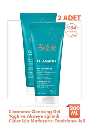 Avène Cleanance Cleansing Gel 200 ml 2 Adet