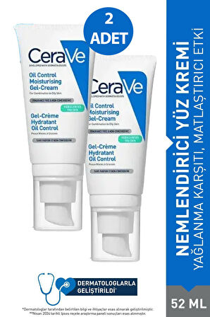 Cerave Yağlanma Karşıtı Nemlendirici Yüz Kremi 52 ml 2 Adet