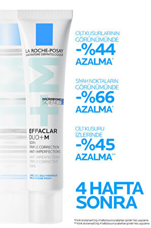 La Roche Posay Effaclar Duo + Cilt Kusuru Görünümü Karşıtı Akneye Eğilim Gösteren Ciltler İçin Bakım Kremi 40 ml 2 Adet