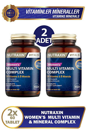 Nutraxin Womens Multivitamin Mineral Complex 60 Tablet 2 Adet