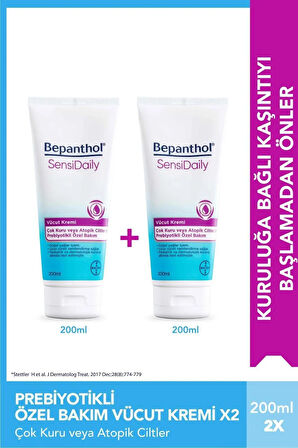 Bepanthol Sensidaily Vücut Kremi 200 ml 2 Adet