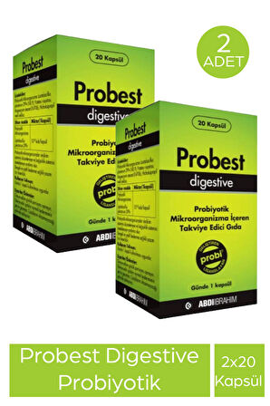 Probest Digestive Probiyotik 20 Kapsül 2 Adet