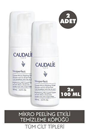 Caudalie Vinoperfect İşıltı Verici Mikro Peeling Temizleme Köpüğü 100 ml 2 Adet