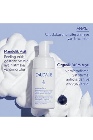 Caudalie Vinoperfect İşıltı Verici Mikro Peeling Temizleme Köpüğü 100 ml 2 Adet