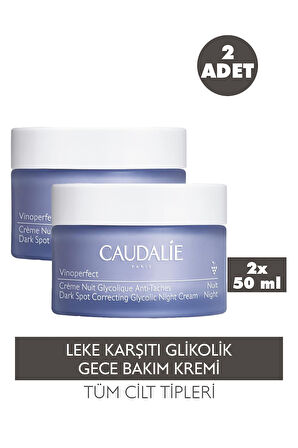 Caudalie Vinoperfect Dark Spot Correcting Glycolic Night Cream - Leke Karşıtı Gece Kremi 50 ml 2 Adet