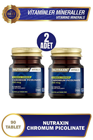 Nutraxin Chromium Picolinate 200 Mcg 90 Tablet 2 Adet