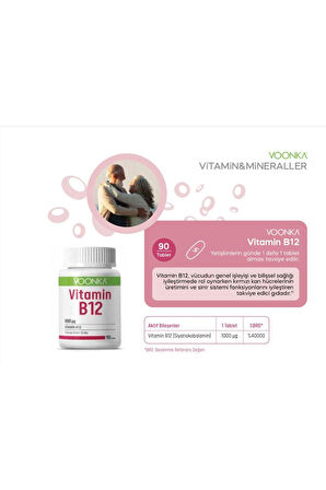 Voonka Vitamin B12 90 Tablet 3 Adet