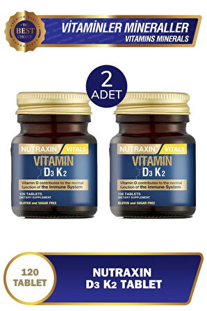 Nutraxin D3K2 120 Tablet 2 Adet