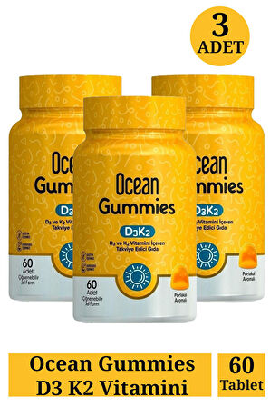 Ocean Gummies D3 K2 Vitamini 60 Adet 3 Adet
