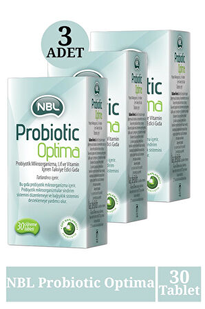 NBL Probiotic Optima 30 Çiğneme Tableti 3 Adet