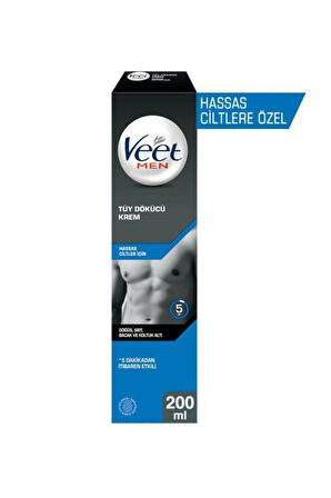 Veet Men Hassas Ciltler İçin Tüy Dökücü Krem 200 ml 4 Adet