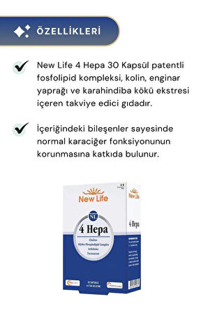 New Life 4 Hepa 30 Yumuşak Kapsül 2 Adet